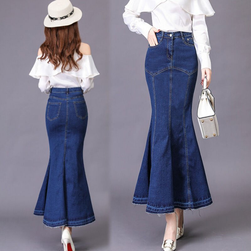 Spring new pattern Mid length version Large Paige Fishtail skirt Skirt Denim skirt skirtin the Women's clothing/Boutique , Skirts  category - from Buy2taobao.com to provide professional Taobao agent buy service