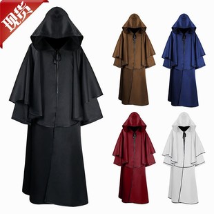 cloak 中世纪披风连帽长袍死神斗篷Medieval death monk hooded