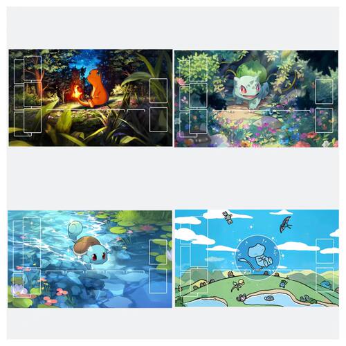 宝可梦卡垫单人牌垫御三家tcg小火龙对战垫pokemon playmat