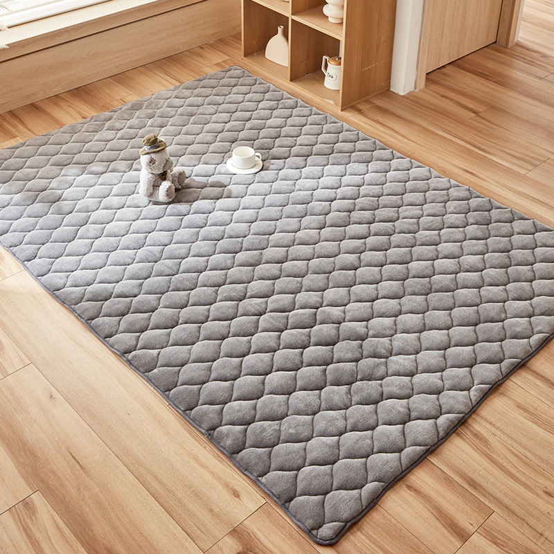 加厚牛奶绒地垫冬天宝宝爬行垫儿童地垫卧室床边毯地铺榻榻米垫子