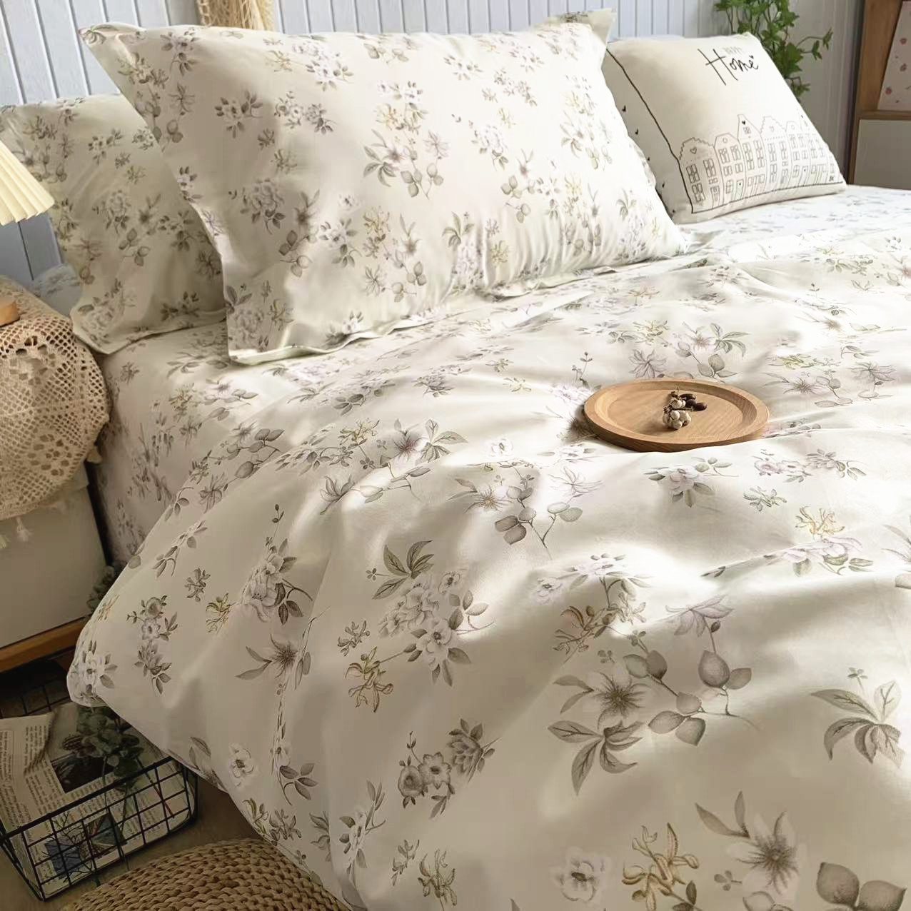 韩版小碎花100全棉床上用品四件套2025新款纯棉田园花卉被套床单