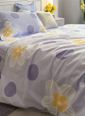 纯棉加厚斜纹四件套田园大花朵被套被罩全棉双人床单可定做床笠款