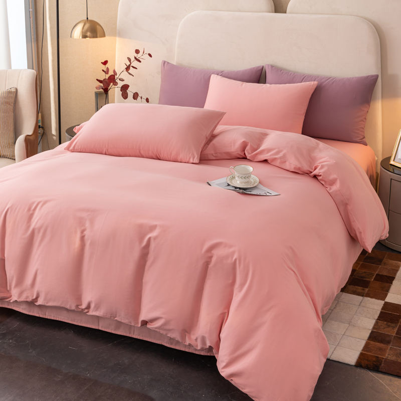 高端被套全棉纯色柔锦缎柔软纯棉