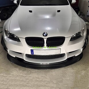 适用宝马M3 E92 E93改装包围碳纤维前唇前保险杠风刀GT4款前扰流