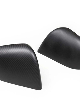 适用于特斯拉model3YSX干碳纤维后视镜壳倒车镜罩盖贴式