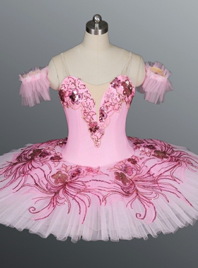 专业儿童小天鹅舞蹈吊带芭蕾舞裙天鹅湖蓬蓬裙亮片宝蓝色TUTU裙