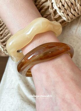 欧美跨境亚克力不规则开口手镯