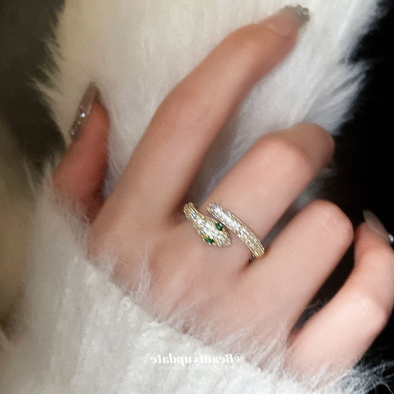 蛇形气质女小众时尚个性电镀百搭