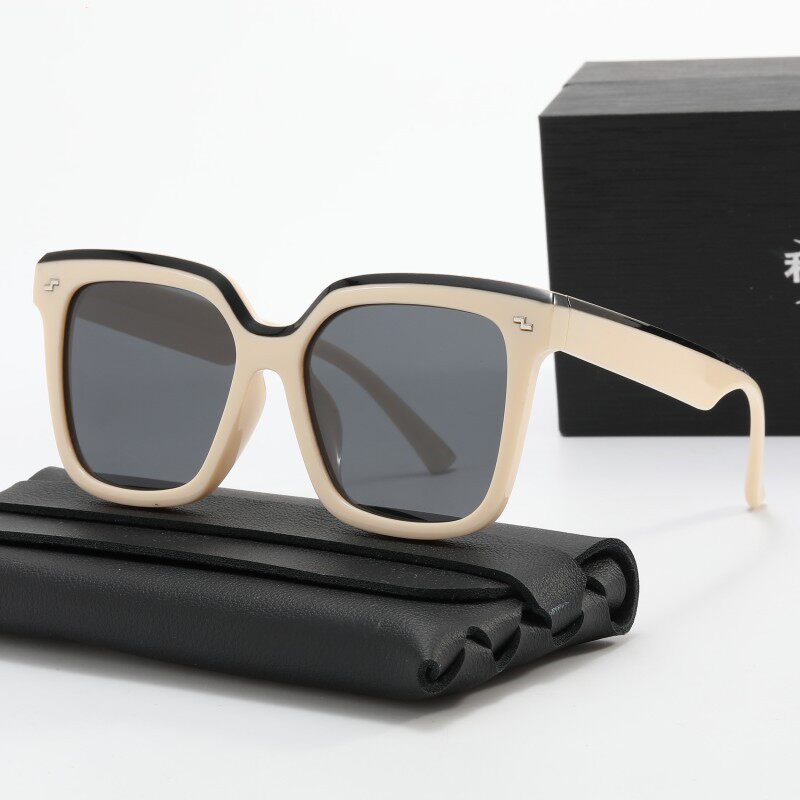 复古潮偏光太阳镜韩版男款大框方形百搭遮阳墨镜个性显瘦女近视镜