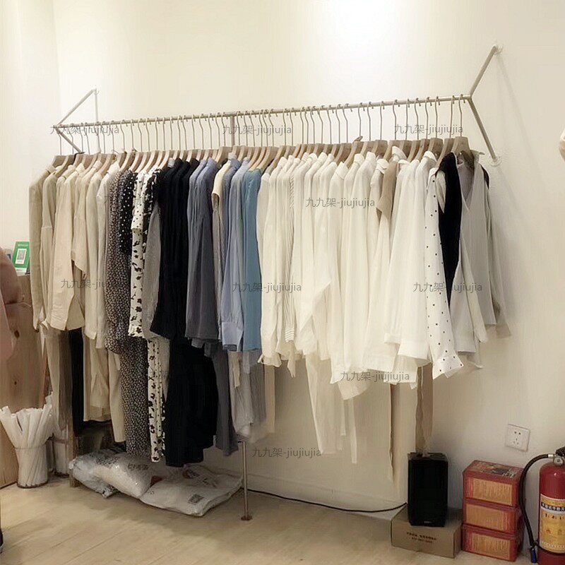 服装店展示架上墙壁挂式衣服架子男女装童装店正侧挂陈列货架包邮