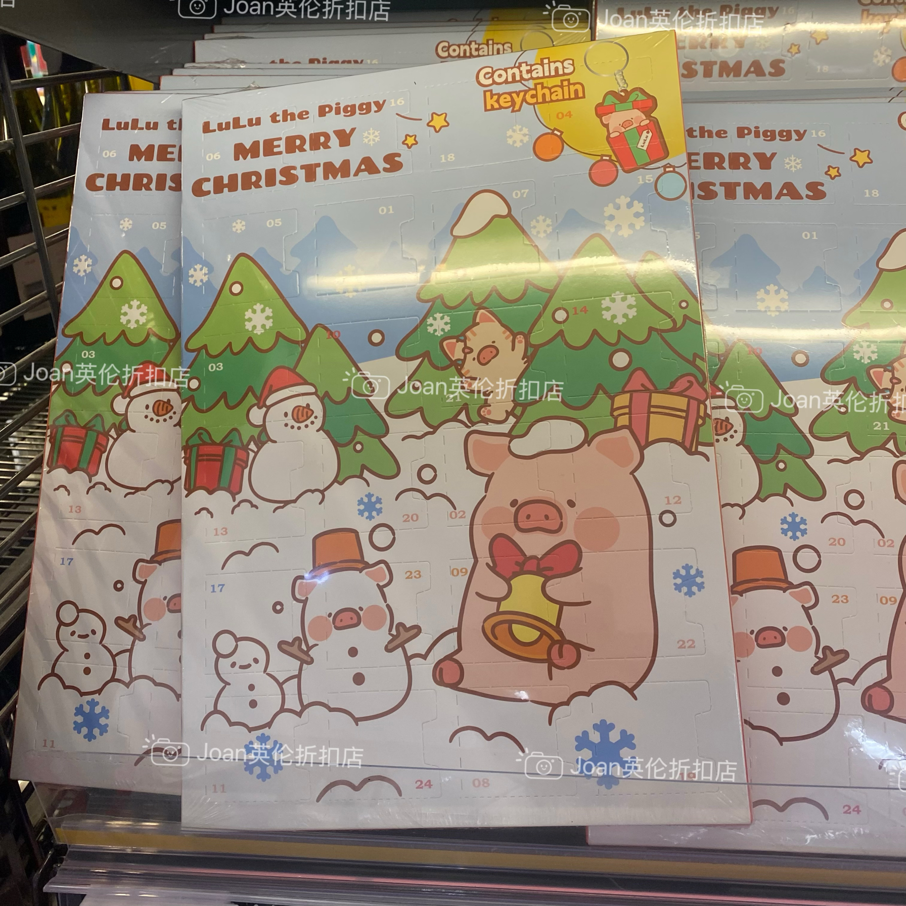 英国LULU猪圣诞倒数圣诞日历棉花糖倒计时