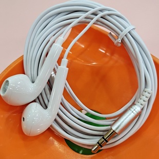 3米加长线手机网红直播主播耳机带麦电脑声卡监听无麦耳塞重低音