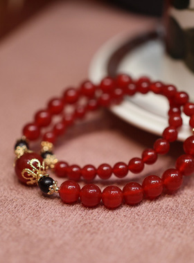 XKDDCT新中式天然红手链女本命年