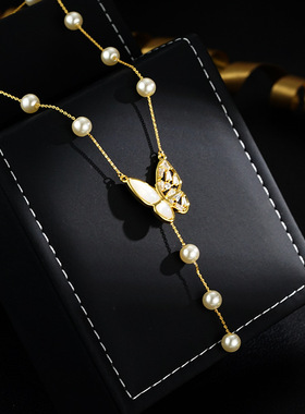 XKDDCT爆款轻奢珠珠贝壳蝴蝶小众