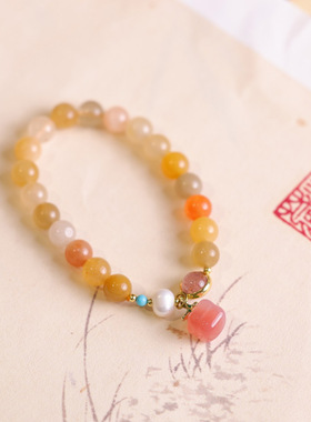 XKDDCT天然新疆金丝玉柿柿如意圆