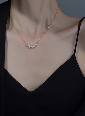 XKDDCTs925纯银天然淡水项链微笑