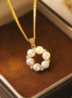 XKDDCT韩版巴洛克风珍珠项链简约