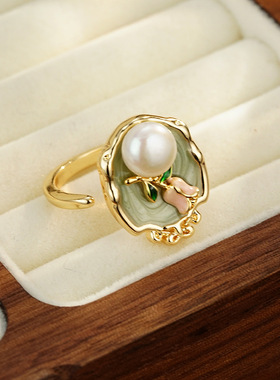 XKDDCT新款油画风天然淡水珍珠