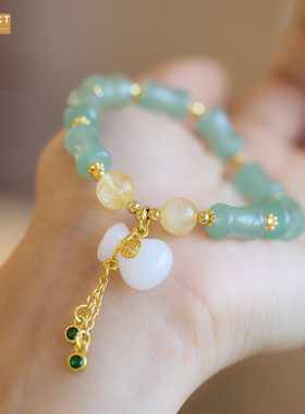 XKDDCT新款新中式玉手链女天山