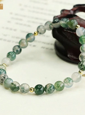 XKDDCT水草手串飘花串珠手链绿色