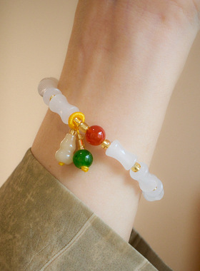 XKDDCT新款天然金丝玉竹节女节