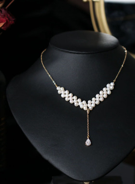 XKDDCT天然淡水珍珠项链复古轻奢