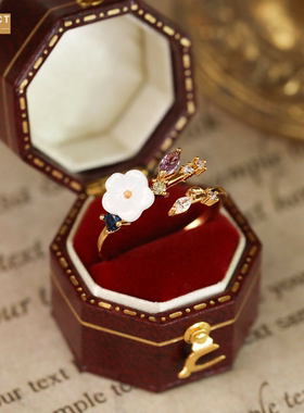 XKDDCT新款法式高级感彩色锆石花