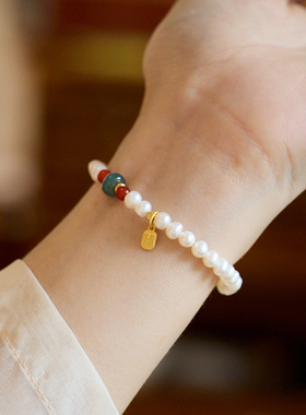 XKDDCT天然极光淡水珍珠女蓝水翡