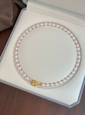 XKDDCT磁吸扣天然珍珠项链女百搭