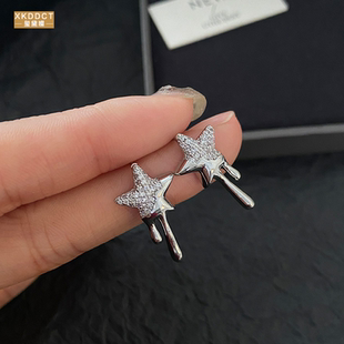 五角星耳环纯银针高级感耳饰饰品耳钉女士m5cEl全新金 XKDDCT新款