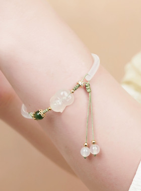 XKDDCT天然玉髓手镯古风仙气新中