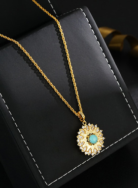 XKDDCT欧美风复古轻奢高级感松石