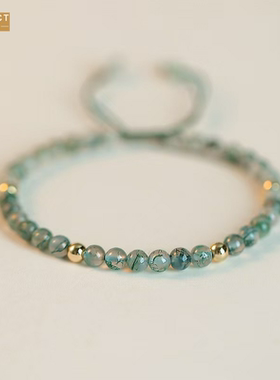 XKDDCT新款绿色水草手链女新中式