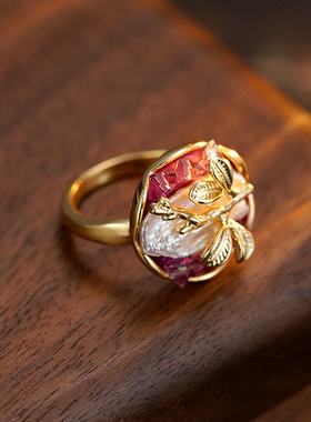 XKDDCT新款莫奈花园系列戒指金