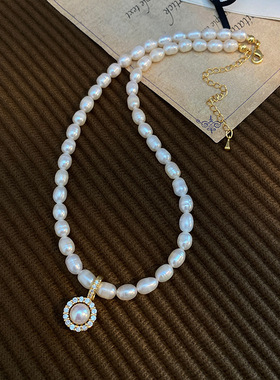 XKDDCT6mm天然淡水珍珠项链女气