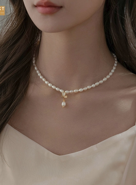 XKDDCT新款45mm古风米粒淡水珍珠