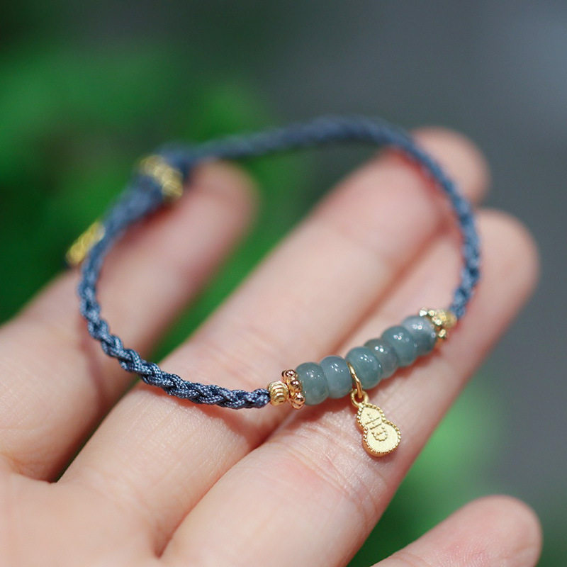 XKDDCT天然翡翠手链女冰种蓝水算