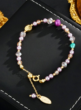 XKDDCT天然彩色珍珠气质百搭复古