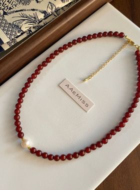 XKDDCT新中式复古天然红玛瑙串珠