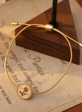 XKDDCT法式超仙滴油百合花手链网