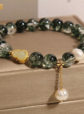 XKDDCT新款绿水晶手链女款小众