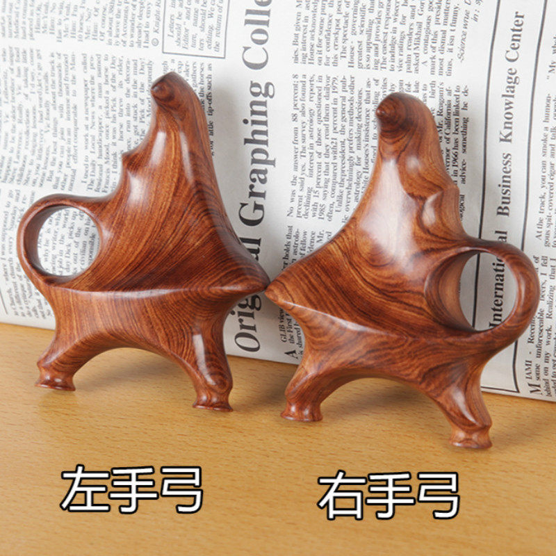 实木弹弓扁皮筋纯手工木头传统反曲户外竞技专用紫光檀高端精度弓