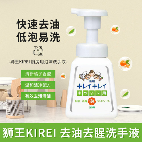 狮王去腥日本厨房泡沫洗手液