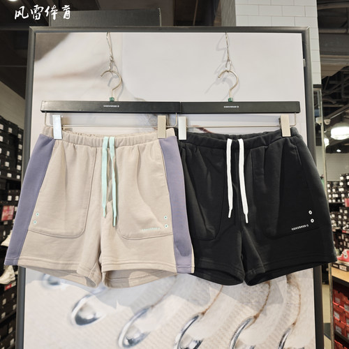 匡威女针织拼接3分运动短裤