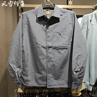 CONVERSE匡威复古工装风翻领男女夹棉衬衫外套薄棉服10028455