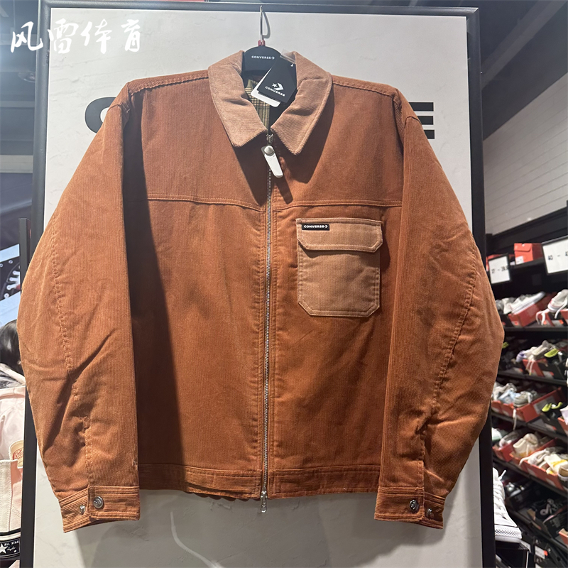 匡威男子复古灯芯绒棉服外套