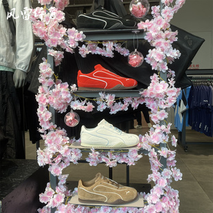 复古经典 PUMA彪马男女同款 BELLA V2磨毛皮革薄底鞋 406795 休闲鞋