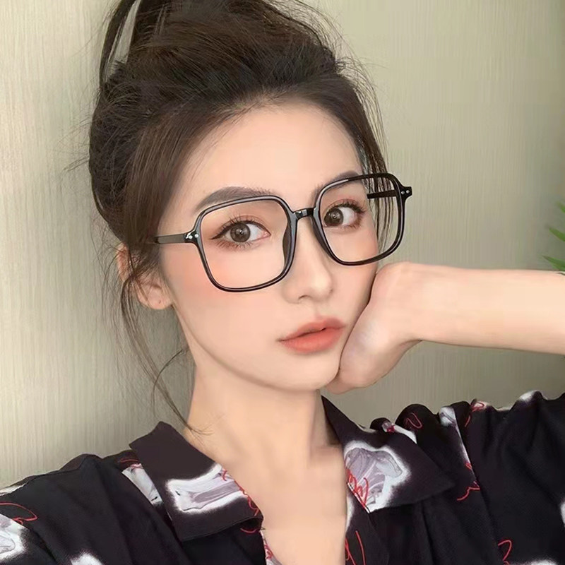 韩版大方框显脸小老花镜时尚网红男女同款防蓝光抗疲劳树脂老视镜