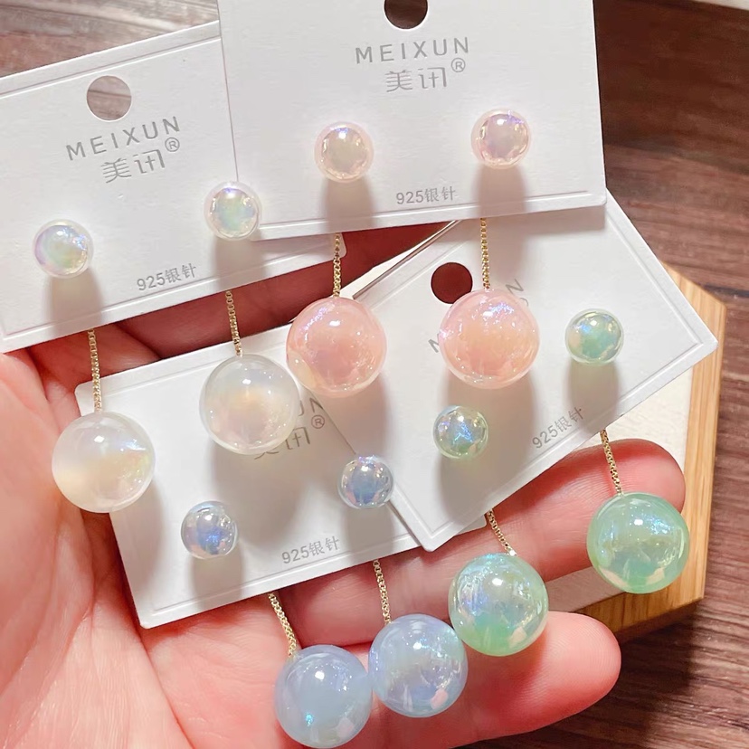 新款彩色人鱼姬珍珠流苏