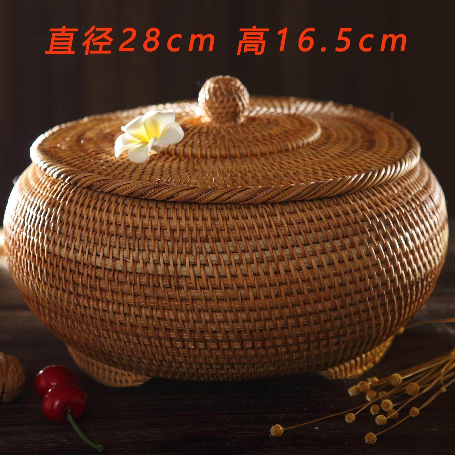 精品秋藤编茶叶盒储存茶盒桌面收纳盒香炉型散茶罐糖果干果盒罐子,收纳整理,桌面收纳盒,淘宝优惠券,粉丝福利购,淘宝优惠卷